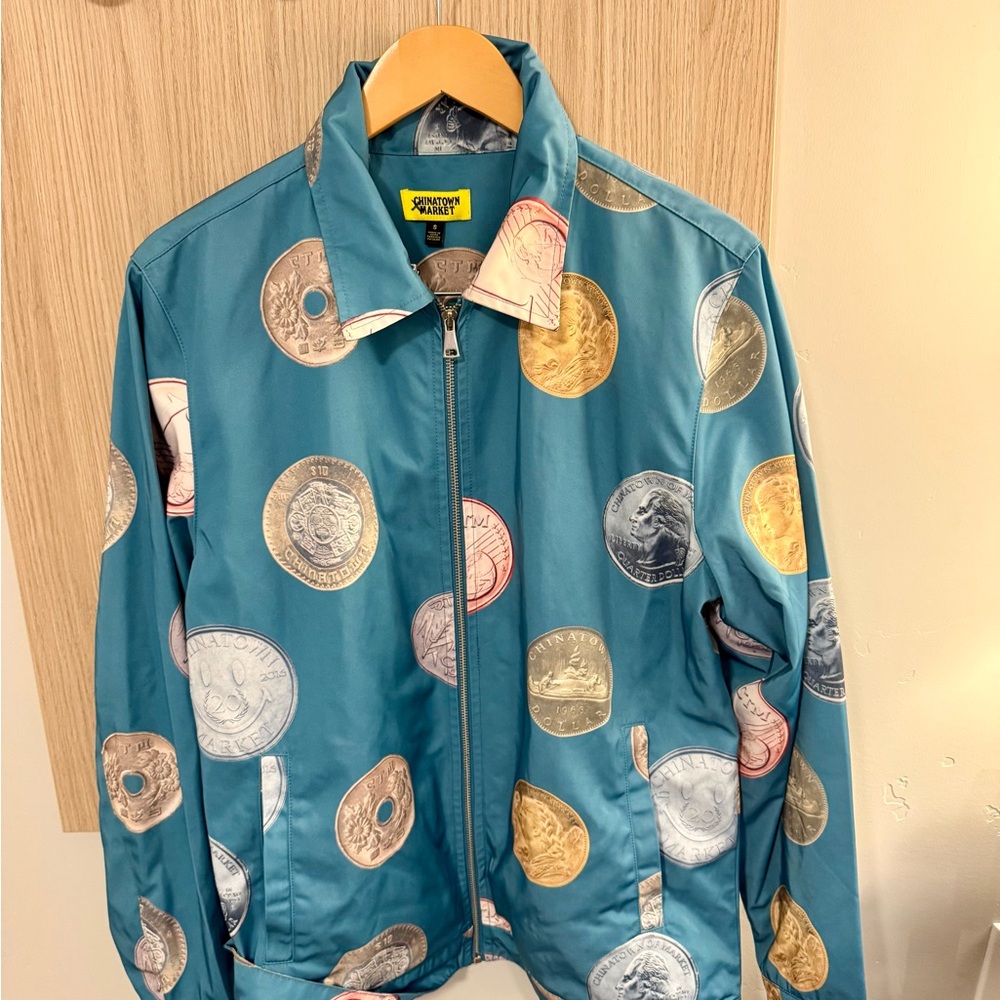 Schott NYC Men's Coin Print Jacket - Teal